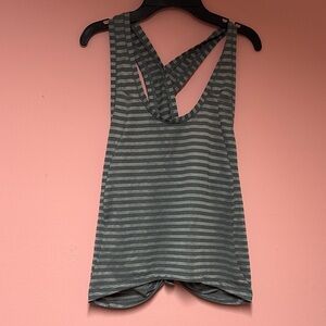 Women's Gray Striped Tank Top